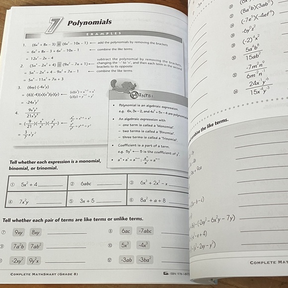 Complete MathSmart 8 Workbook - Canadian curriculum - Picture 7 of 16